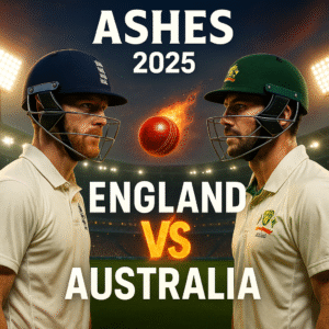 England vs Australia Ashes 2025 match poster