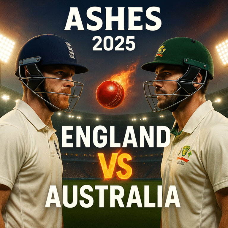England vs Australia Ashes 2025 match poster